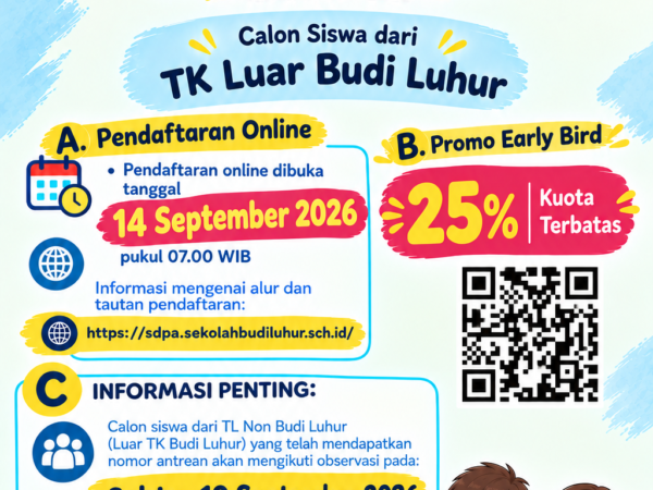 Informasi Pendaftaran Online SD Budi Luhur - Promo 25%